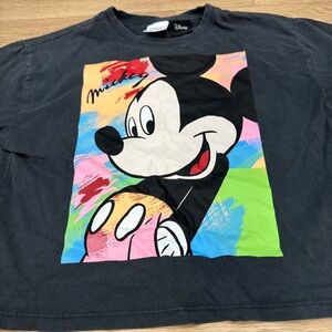 Zara Kids Mickey Mouse Tee - Black and Multicolor